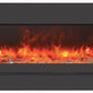 Wall Mount / Flush Mount Electric Fireplace with a Steel Surround and Glass Media - AMANTII - FireplacesProAmantiiWall Hanging Electric Fireplace