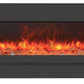 Wall Mount / Flush Mount Electric Fireplace with a Steel Surround and Glass Media - AMANTII - FireplacesProAmantiiWall Hanging Electric Fireplace