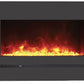 Wall Mount / Flush Mount Electric Fireplace with a Steel Surround and Glass Media - AMANTII - FireplacesProAmantiiWall Hanging Electric Fireplace