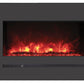 Wall Mount / Flush Mount Electric Fireplace with a Steel Surround and Glass Media - AMANTII - FireplacesProAmantiiWall Hanging Electric Fireplace