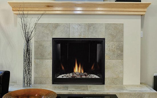 White Mountain Hearth - Tahoe Clean - Face Direct - Vent Contemporary Fireplace - Premium 32", Millivolt & Intermittent Pilot System with On/Off Switch, Black Porcelain Liner - NG/LP - FireplacesProWhite Mountain HearthDirect Vent Gas Fireplace