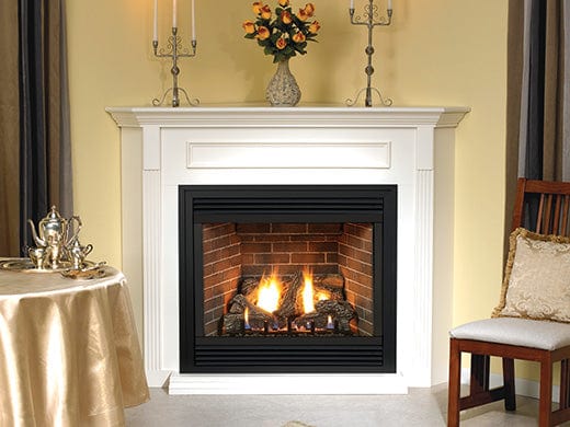 White Mountain Hearth - Tahoe Direct - Vent Peninsula and See - Through Fireplaces, Premium 36", Millivolt, Banded Brick - NG/LP - FireplacesProWhite Mountain HearthDirect Vent Gas Fireplace