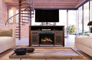 Xavier Media Console Electric Fireplace featuring log media - Model X - GDS23L8 - 1904GB - DIMPLEX - FireplacesProDimplexElectric Fireplace TV Stand