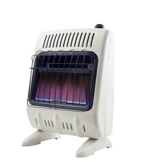 HeatStar - Blue Flame, 10,000 Btu Vent Free Wall Heater and Base, Manual Control, NG/LP