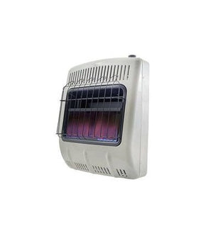 HeatStar - Blue Flame, 30,000 Btu Vent Free Wall Heater with Blower and Base, Tstat Control, NG/LP
