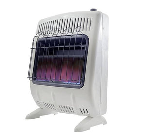 HeatStar - Blue Flame, 20,000 Btu Vent Free Wall Heater with Blower and Base, Tstat Control, NG/LP