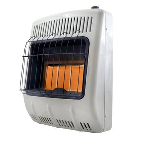 HeatStar - Infrared, 20,000/18,000 Btu Vent Free Wall Heater with Blower and Base, Tstat Control, NG/LP