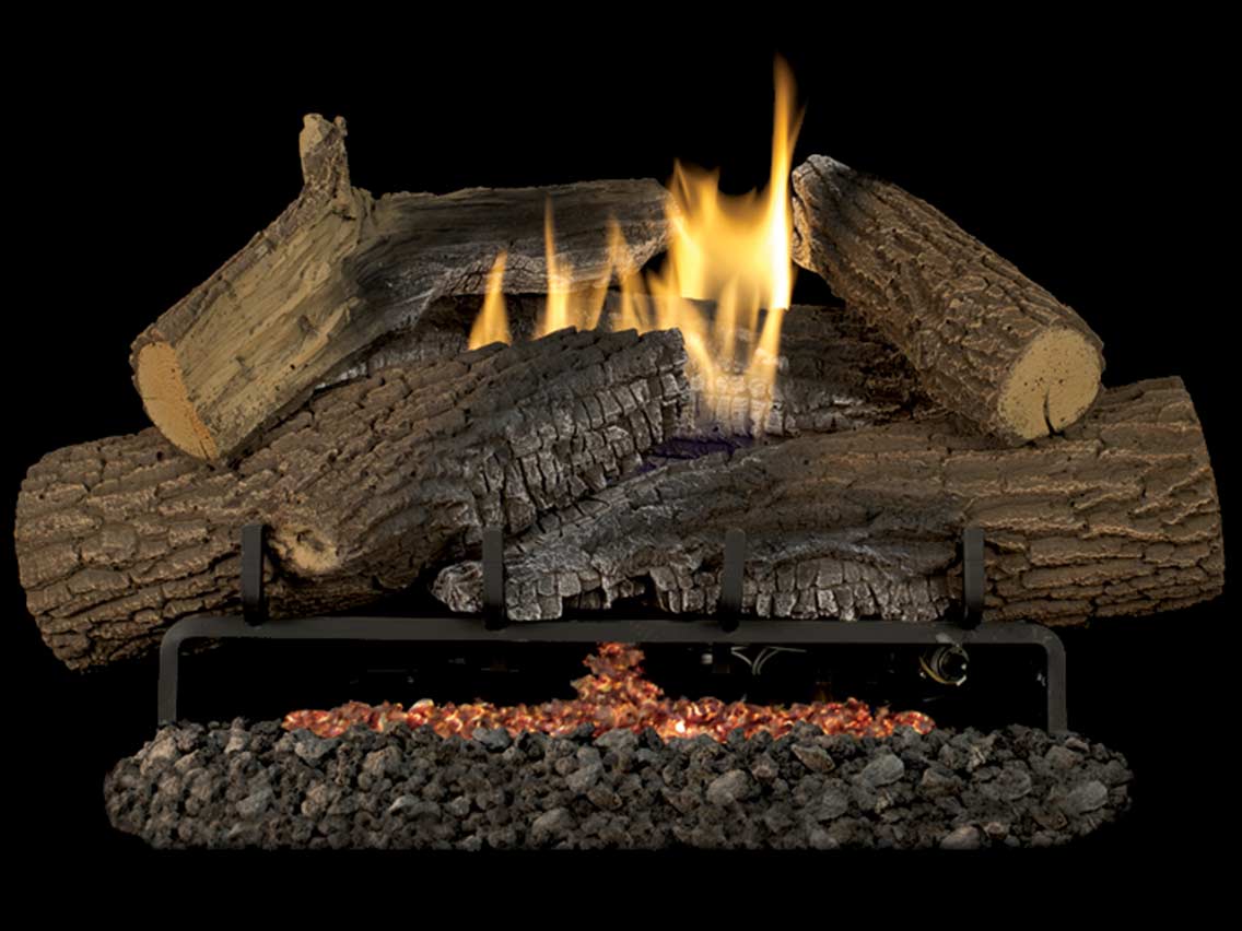 Superior Vent-Free Logs Superior - Triple-Flame 18" Rugged Stack Logs, Concrete - LTF18RS LTF18RS