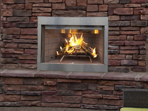 Superior Wood-Burning Fireplace Superior - WRE3036 36" Fireplace, White Herringbone Refractory Panels - WRE3036WH WRE3036WH