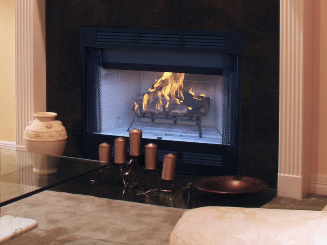 Superior Wood-Burning Fireplace Superior - WRT/WCT 2036 36" Radiant, Insulated, White Stacked Refractory Panels - WRT2036WSI WRT2036WSI