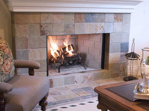 Superior Wood-Burning Fireplace Superior - WRT3543 43" Fireplace, Grey Herringbone Refractory Panels - WRT3543WH WRT3543WH