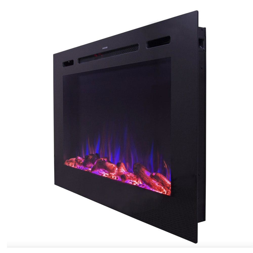 Touchstone Electric Fireplace Forte Steel Mesh Screen Non Reflective 80048 40" Recessed Touchstone Electric Fireplace 80048