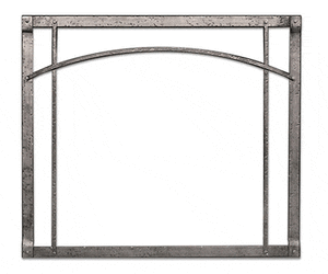 White Mountain Hearth Front and Inset Empire White Mountain Hearth Forged Iron Inset, Arch, Distressed Pewter - DFF40RPD DFF40RPD