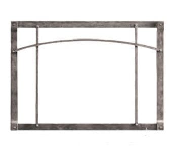 White Mountain Hearth Front and Inset Empire White Mountain Hearth Forged Iron Inset, Arch, Distressed Pewter - DFF50RPD DFF50RPD