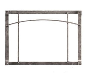 White Mountain Hearth Front and Inset Empire White Mountain Hearth Forged Iron Inset, Arch, Distressed Pewter - DFF50RPD DFF50RPD