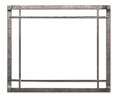 White Mountain Hearth Front and Inset Empire White Mountain Hearth Forged Iron Inset, Rectangle, Distressed Pewter - DFF40CPD DFF40CPD