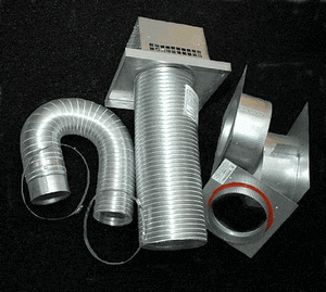 White Mountain Hearth Vent Kit Empire White Mountain Hearth DV Flex Vent Kit Horizontal, inc Cap, Wall Thimble, Collars, Gear Clamps, 4 ft of 4x7-inc flex vent - DVVK4F DVVK4F