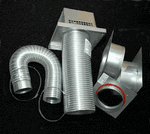 White Mountain Hearth Vent Kit Empire White Mountain Hearth DV thru-the-wall Flexible Vent Kit Horizontal- incl Cap, Wall Thimble, Collars, 4 ft of 5 x 8 flex venting, spacing, gear clamps - DVVK5F DVVK5F